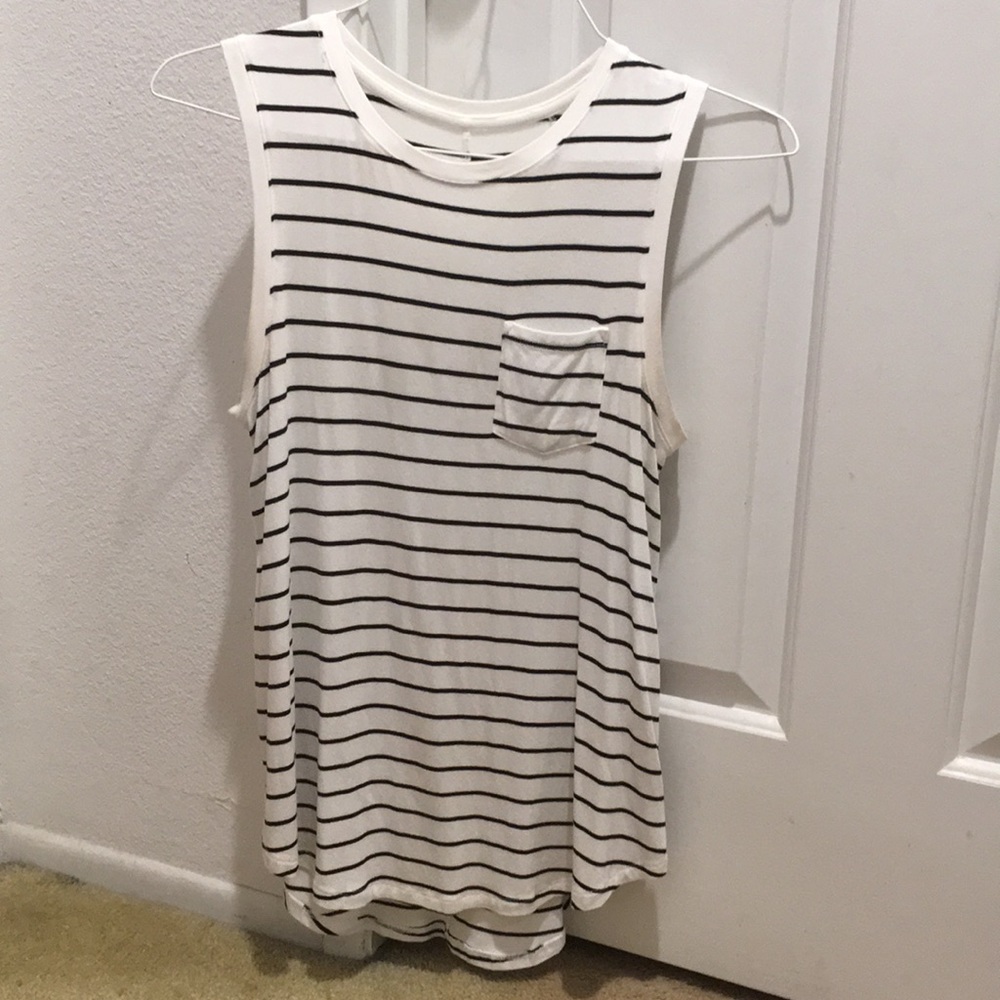 Striped tank top, tunic length. From Target